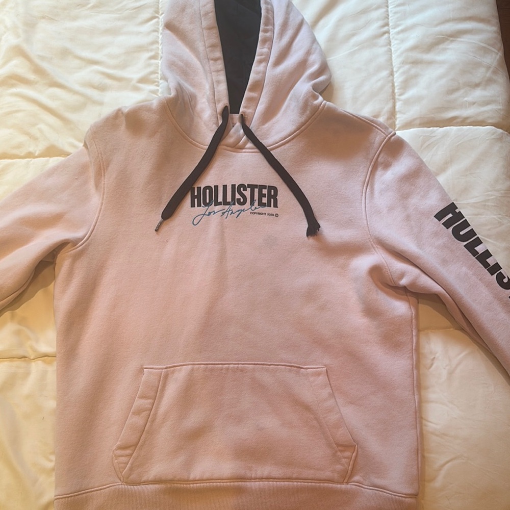 Hollister Light Pink Hoodie with Logo